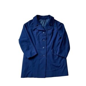 Vintage Blue Jacket with White Topstitching